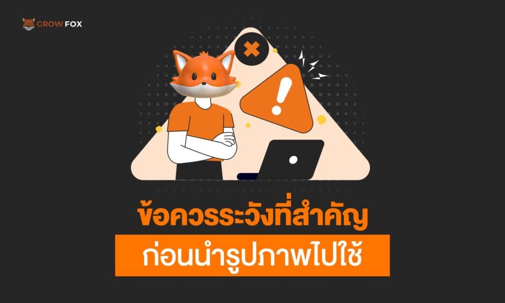 ข้อควรระวังก่อนใช้รูปภาพ