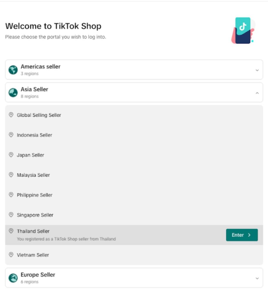 ไปที่ TikTok Shop Seller Center